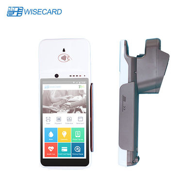 안드로이드 7.0 생체 측정 포스 터미날, 프린터와 가지고 다닐 수 있는 POS 기계는 배터리에서 설립되었습니다